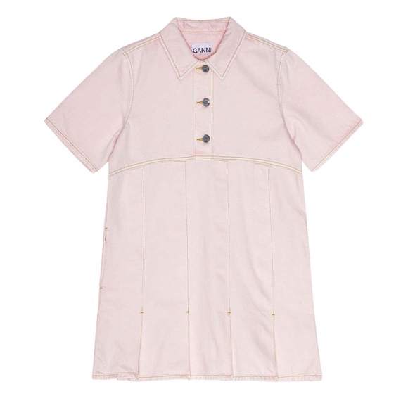 Ganni Dresses & Skirts - Ganni Light Pink Button-Up Dress
